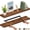 Rustic Brown, variant on Ballucci 48" Floating Shelves, 2-Pack Wood Wall Shelf Set with Invisible Brackets, 8" Deep, Black