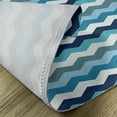 thumbnail image 5 of Ambesonne Aqua Place Mats Set of 4, Retro Zig Zag Stripes, Standard Size, Pale Blue Navy Blue, 5 of 6