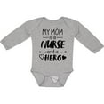 thumbnail image 3 of Inktastic My Mom is a Nurse and a Hero Boys or Girls Long Sleeve Baby Bodysuit, 3 of 5