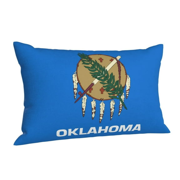 Oklahoma Flag Pillowcase Pillows Cover Case Decor Decoration Rectangle Printed Throw Pillow Case Cushion Cover 20"x30"