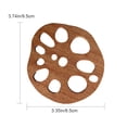 thumbnail image 2 of Madera Diseño De Raíz De Loto Posavasos Para La Decoración De La Barra De Café De La Habitación 2 Uds Posavasos Kearding HA036950-00, 2 of 6