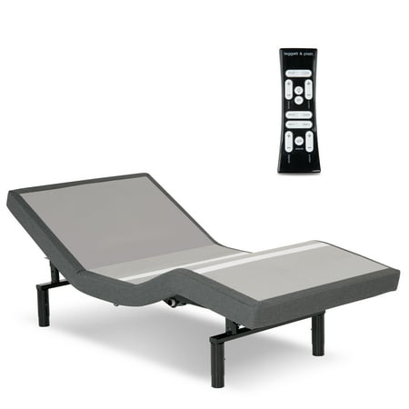 Titanium Finish Base (S-Cape 2.0 Adjustable Bed Base with Wallhugger Technology and Full Body Massage, Charcoal Gray Finish, Twin)
