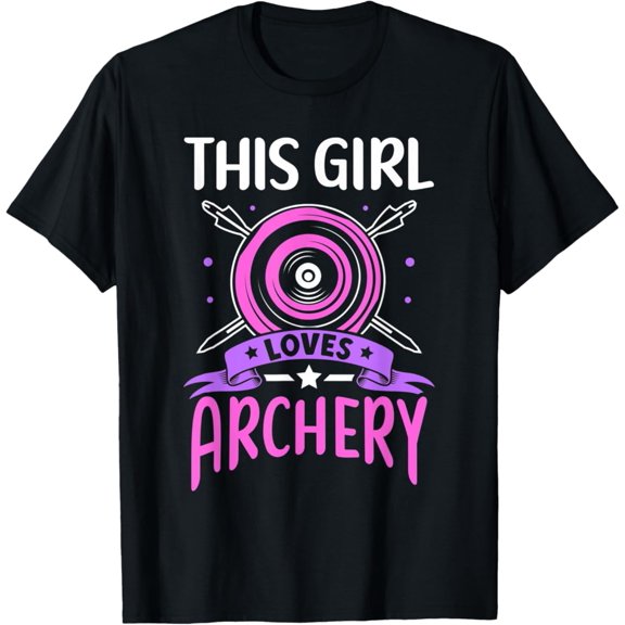Sam Soft This Girl Loves Archery Hobby Archer Arrow Bow T-Shirt, Gift For Friend, Full Size S-5Xl