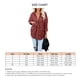 thumbnail image 5 of Chaqueta de pana color vino tinto con botones, manga larga, bolsillos y diseño de hombros amplios para mujer, talla M, 5 of 5