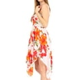 thumbnail image 4 of Sakkas Kiera Women's Tube Spaghetti Strap Floral Print Summer Casual Short Dress - W-Red - One Size, 4 of 5