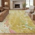 thumbnail image 6 of Addison Rugs Chantille Indoor/Outdoor Transitional Abstract Gold Machine Washable Rectangle Rug, 3' x 5', 6 of 8