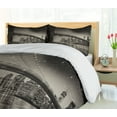 thumbnail image 5 of Ambesonne New York Duvet Cover Sets, Brooklyn Bridge Night, 2-Queen, Dark Sepia Black, 5 of 7