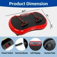 thumbnail image 2 of HomGarden Vibration Plate Exercise Machine, Full Body Workout Home Platform W/Bluetooth Red, 2 of 11
