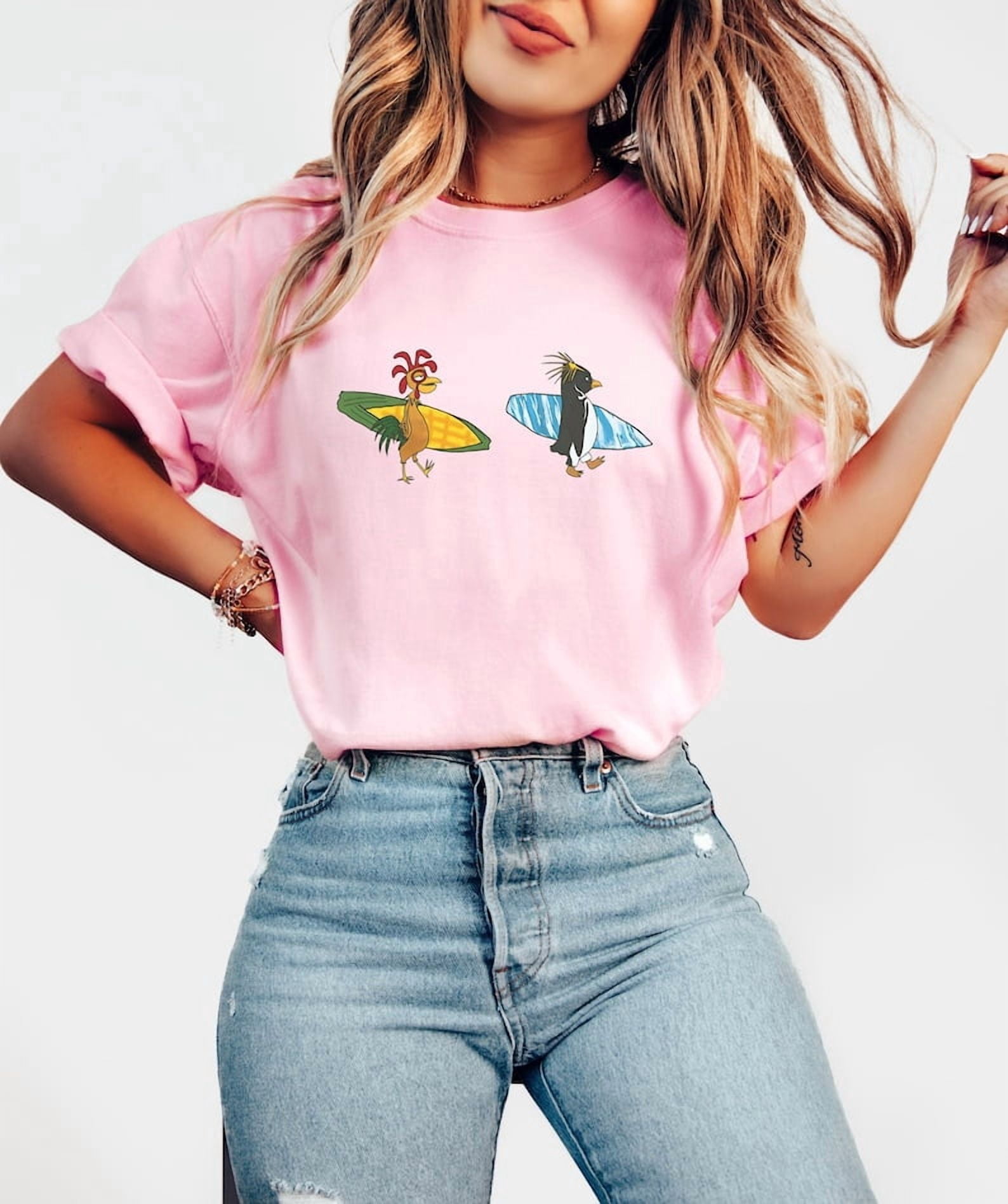 Cody Maverick & Chicken Joe Shirt, Surfs Up Tshirt, Funny Chicken Tee, Trendy Chicken Joe Top, Movie Fans Gift, Cody And Chicken Apparel