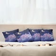 thumbnail image 7 of Ambesonne Moon Throw Pillow Cover 4 Pack, Stars in the Night Cosmic, 24", Yellow Purple, 7 of 7