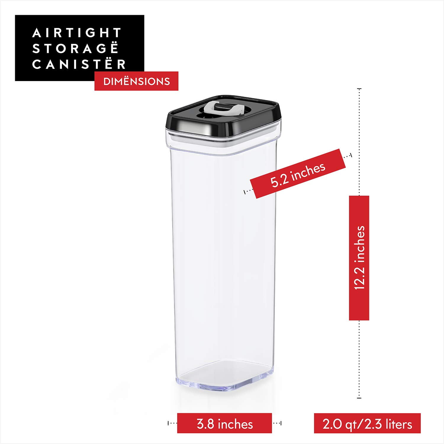 Pasta Storage Containers 04 - 1.8 Liters (Set of 2) Pantry Food Organization