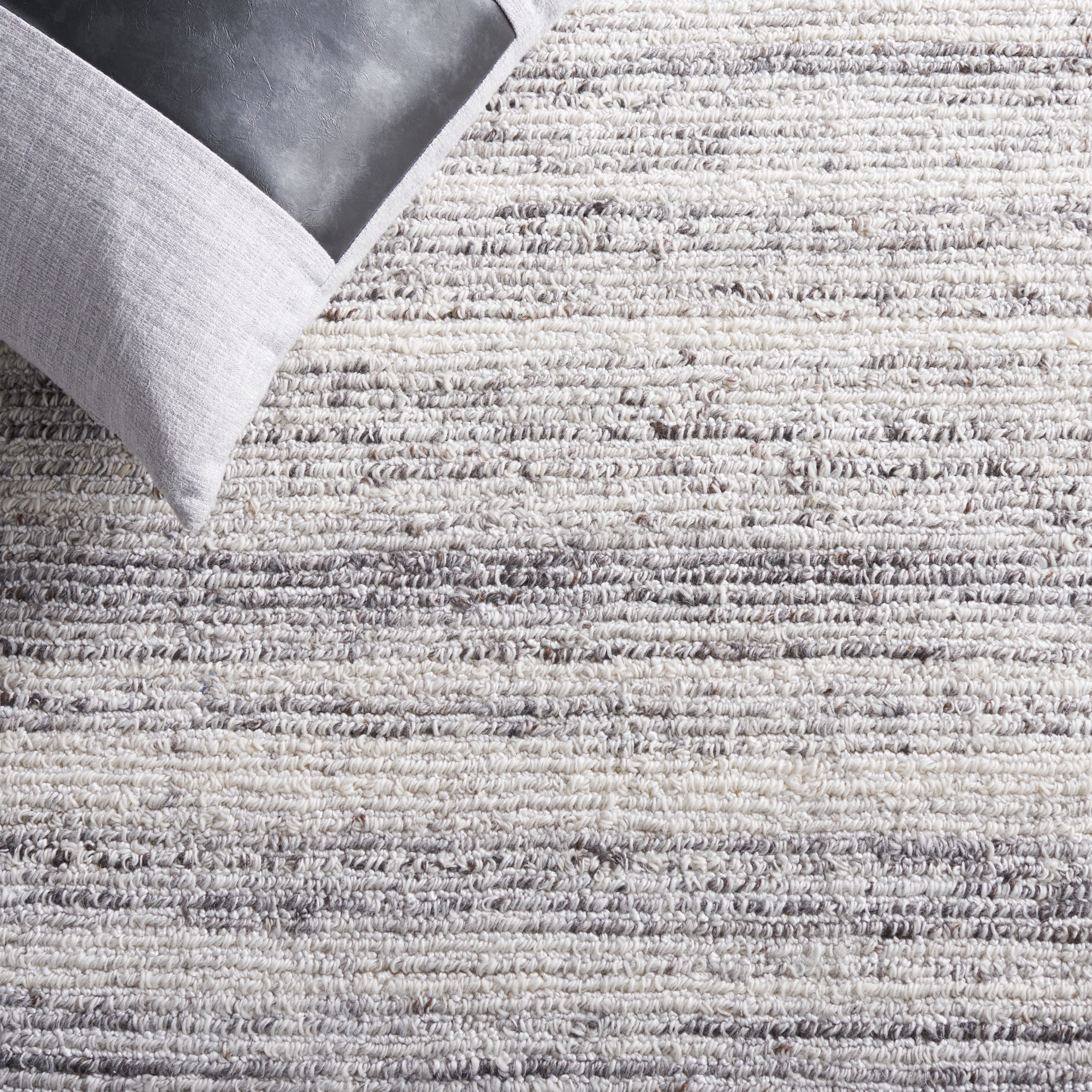Safavieh Mirage Lecia Striped Polyester Area Rug, Gray/Ivory, 6' x 6' Square