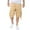 Kaki, variante sur Shorts Cargo en Sergé pour Hommes, Coupe Ajustée, Coton Uni, à Multiples Poches, Kaki 38