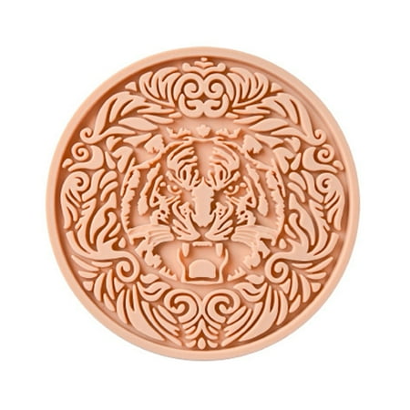 

Silicone Placemat Round Tableware Tiger Pattern Oil Resistant Heat Insulation for Home Kitchen Dining Room Tableware
