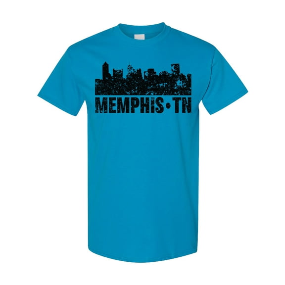 Inktastic Memphis City Skyline with Grunge T-Shirt