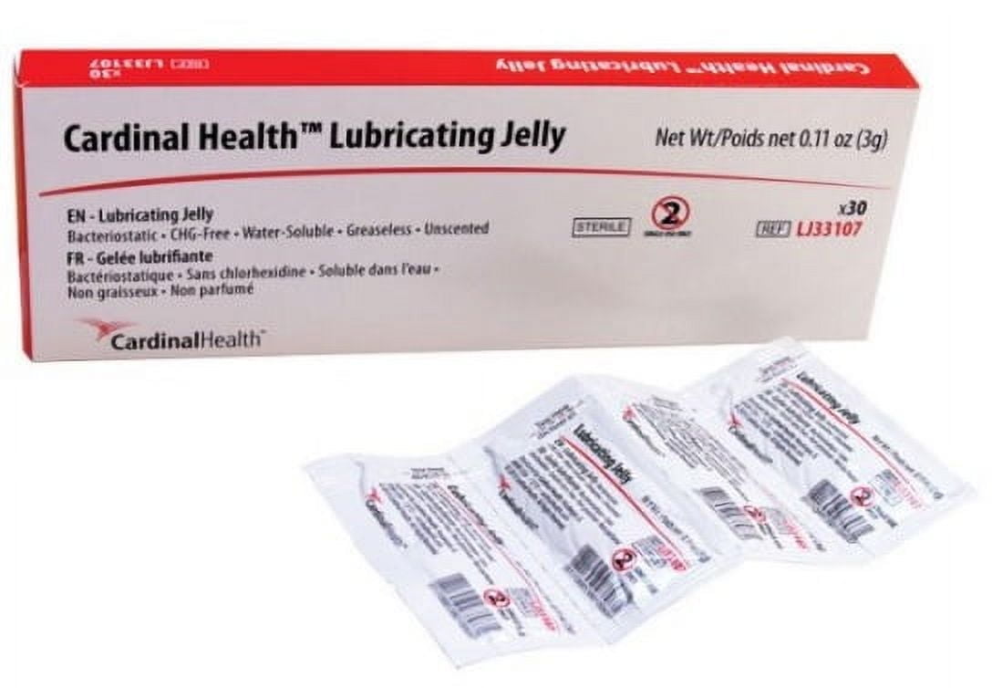 water soluble lubricating agent McKesson Lubricating Jelly - Sterile, Water-Soluble, Oil-Free Lubricant - 4  oz, 12 Count, 1 Pack HSA/FSA Eligible