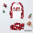 thumbnail image 2 of Odeerbi Christmas Pajamas for Family Holiday Long Sleeve Family Christmas Pajamas Matching Sets Mom Casual Printed Top with Bottom Outfits Home Wear Sleepwear Family Matching PJs Set Red, 2 of 9