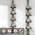 thumbnail image 6 of Corner Shower Caddy Tension Pole, Rotating Shower Organizer for Bathroom Shelf Bathtub, Adjustable Standing Shower Rack Bathroom Accessories, Easily Assemble, 34-124 Inch Height, 6 of 9