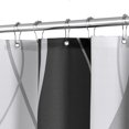thumbnail image 4 of Black and White Striped Shower Curtain for Bathroom, Textured Fabric Shower Curtain Water Repellent Gray Shower Curtain Set Modern Geometric Bath Shower Curtain Luxury Hotel Style, 72W x 72L, 4 of 6