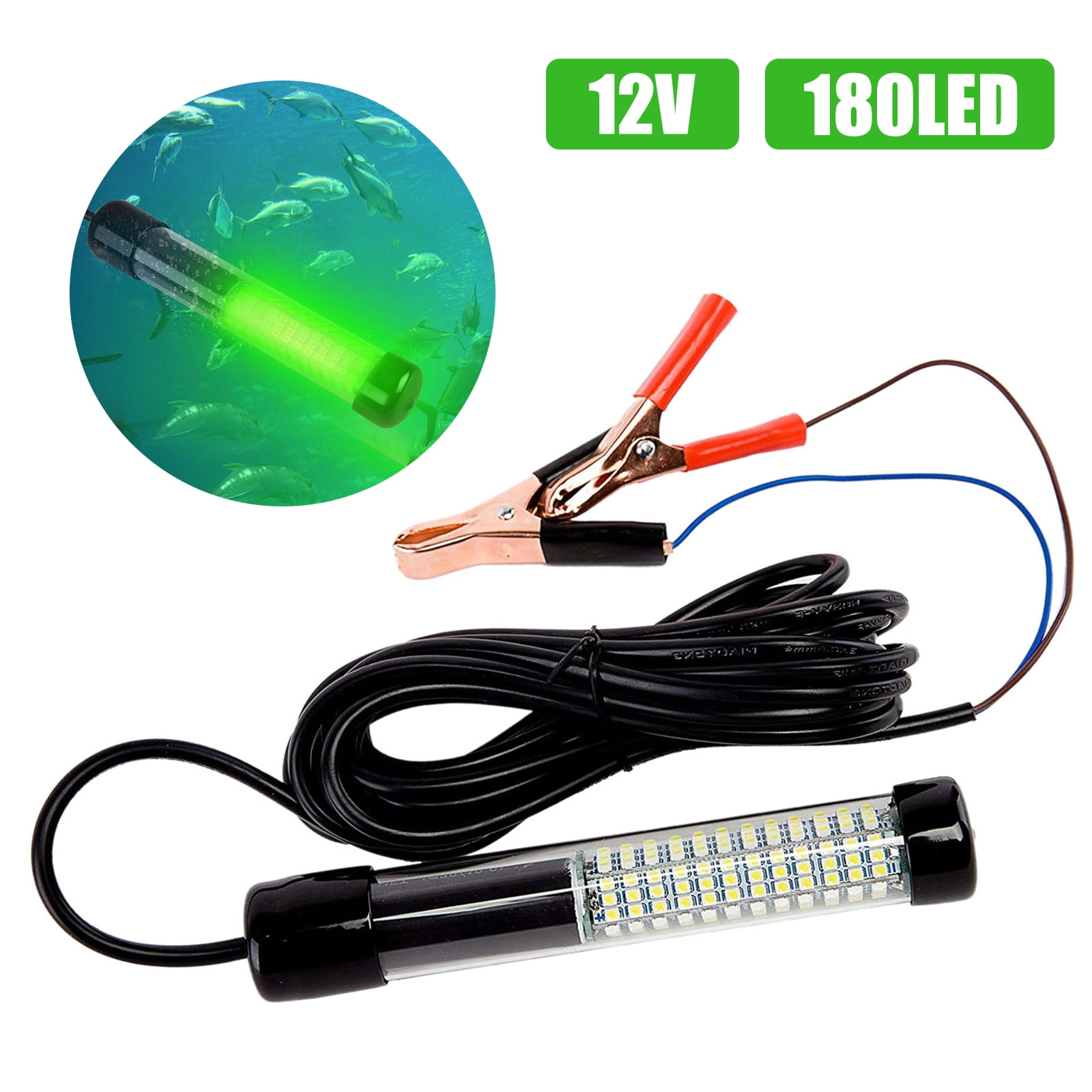 14W 1300Lumens Underwater Fishing Light Lure Bait Light Finder Night