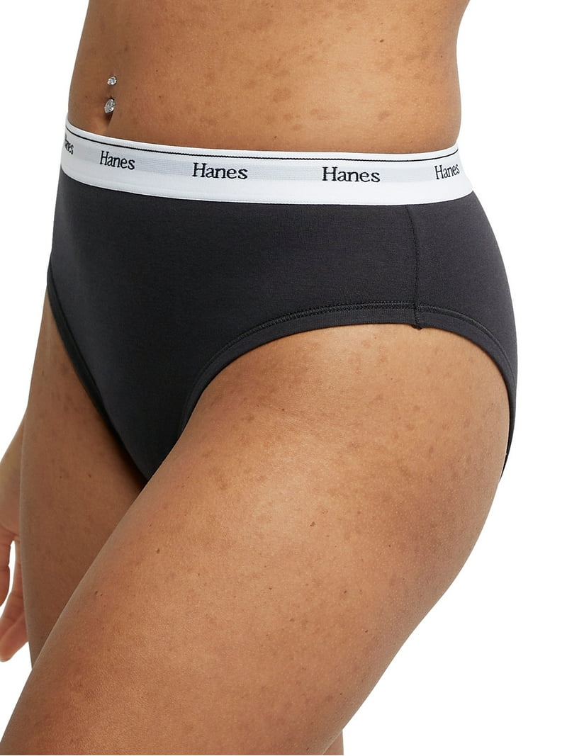 neighborhood Hanesボディ made in USA L Hanes Originals Women's Hi-Leg Panties, Cool Comfort
