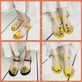 thumbnail image 4 of Dakaela Women's Cute Flat Sandals Jelly Fruit Beach Flip Flops Ankle Buckle Summer Walking Shoes Size 6-9, 4 of 5