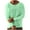 Mint Green, variant on Mens Linen Dress Shirt Long Sleeve Lightweight Crew Neck Casual Summer Beach Pullover Solid Athletic Running Lounge Tee