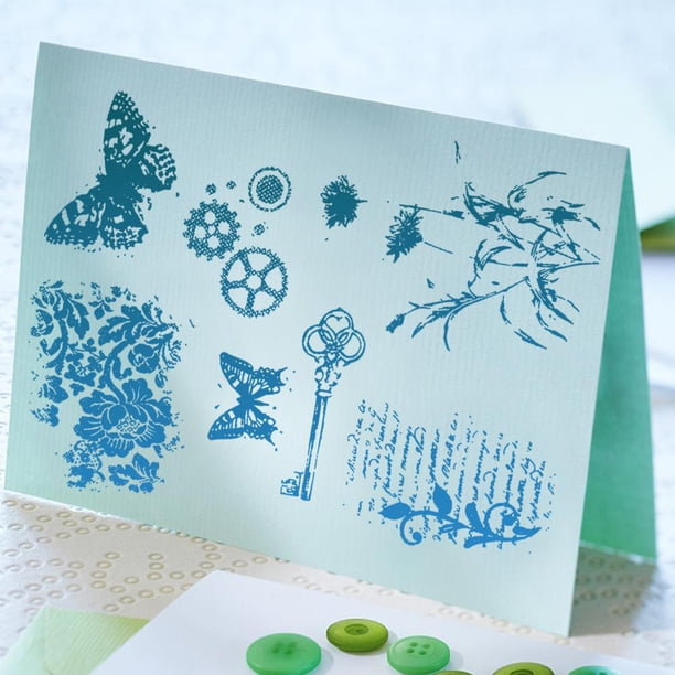 Sello transparente de flor de mariposa para manualidades de papel de álbum de recortes DIY Sywqhk Libre de BPA