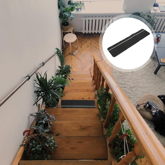 Glow in the Dark Stair Mats with Non- PVC Tread, Green, Indoor Outdoor Use, 6.5ft x 3.5ft Anti-Skid Stair Treads