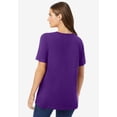 thumbnail image 2 of Woman Within Plus Size Perfect Short-Sleeve Crewneck Cotton Tee, 2 of 6