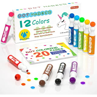 Soucolor Dot Markers, 8 Colors Washable Markers for Toddlers, Art