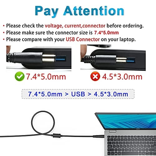 Cargador 90W 65W 19.5V para Dell Inspiron N7110 N4010 N7010 N5110 N501