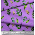 thumbnail image 3 of Soimoi Purple Cotton Duck Fabric Leaf Leaves Print Fabric by the Yard 44 Inch Wide, 3 of 3