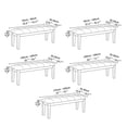 thumbnail image 3 of Clearance! Soovim Long Bench Seat Stretch Cover, Solid Color Pineapple Lattice Protector for Piano Bed End Shoe, Ivory XS, 3 of 7