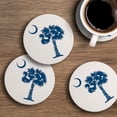 thumbnail image 3 of CounterArt "Blue Palmetto" Round Single Image Absorbent Stone Coaster 4 Pack, 3 of 7