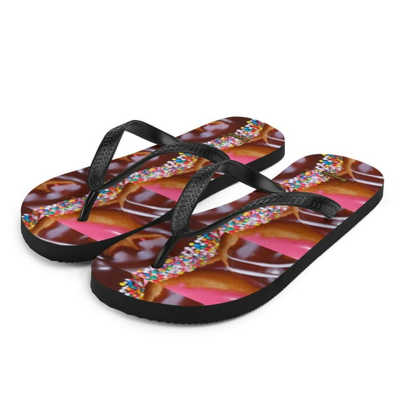 Pink and Brown Donuts Flip-Flops (S)