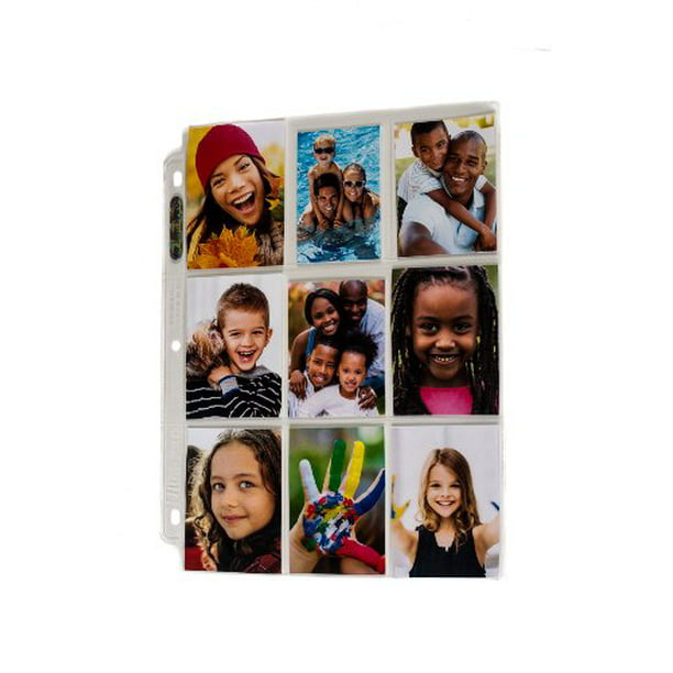 Ultra Pro 3 Hole Photo Page For 2 5 By 3 5 Inch Prints 10 Pack Walmart Com