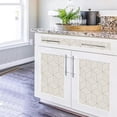 thumbnail image 4 of Gold and White Geometric Hexagons Peel and Stick Wallpaper 17.7 x 393 Gold Stripes Wallpaper Decoration, 4 of 5