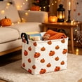 thumbnail image 5 of LOWLHOME Halloween Large-capacity Storage Basket, Rectangular Pumpkin Baskets Halloween Basket, Cute Storage Bins Organizer Box Girls Room Decor for Home Office Dorm Closet Shelf (White Pumpkin ), 5 of 6