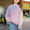 thumbnail image 2 of Mercatoo Girls and Toddlers Sweatshirts Fashion Tie Dye Print Pullover Tops Crewneck Loose Fit Long Sleeve Fall Winter Cute Clothes, 2 of 7