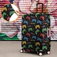 thumbnail image 4 of Multicolor Controllers Games Text Black Pattern Luggage Cover Fashion Suitcase Cover Baggage Covers Fit 25-28 Inch Luggage (Go Travel), 4 of 5