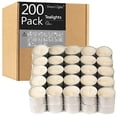thumbnail image 1 of Velas Tealight HomeLights, 8 horas de combustión, 200 unidades, color blanco, 1 of 6