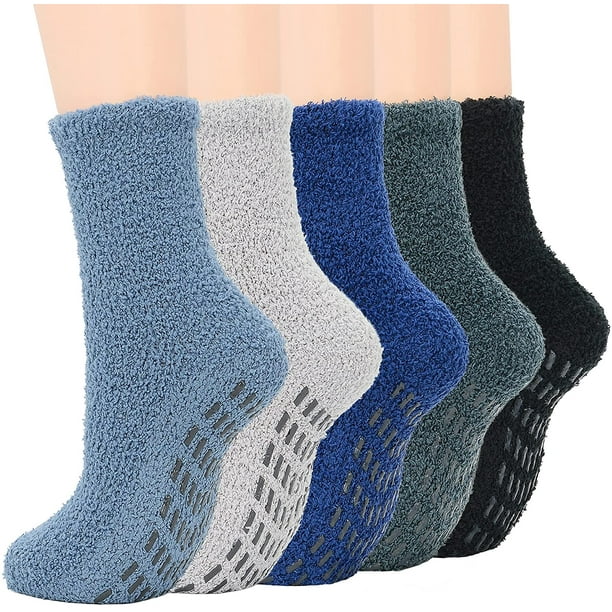 Fuzzy Socks for Women Non Slip Cozy Socks Athletic Plush Soft Grip Socks  Yoga Warm Comfy Socks 