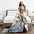 thumbnail image 5 of Genshin Impact Bed Blanket Air Conditioner Quilt Ultra Soft Flannel Blanket All Season Fuzzy Blanket Reversible Fluffy Plush Blanket 80"X60", 5 of 8