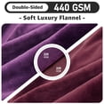 thumbnail image 3 of Manta impermeable LOOBANI reversible de franela suave para cama queen size, 3 of 9