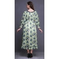 thumbnail image 4 of Bimba Tie-Dye Ladies Bishop Sleeve Round Neck Ruffle Maxi Smocked WaistÂ&nbsp;Dress-X-Small, 4 of 5