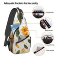 thumbnail image 3 of Lsque Sunny Yellow SunFlower Pattern Cross Chest Bag Diagonally – Premium Durable Front Chest Sling with Adjustable Padded Strap, High-Capacity Storage, 3 of 8