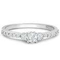 thumbnail image 5 of SuperJeweler Three Diamond Plus Promise Ring In White Gold For Women, 5 of 8
