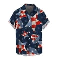thumbnail image 4 of Camisetas con estampado de bandera del Día de la Independencia para hombre, camisetas con botones personalizadas con impresión digital 3D, camisetas de playa de manga corta de gran tamaño, 4 of 5