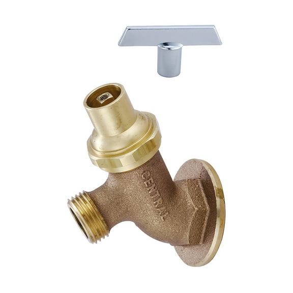 Central Brass 0576-1/2 Wall Mounted Lawn Faucet - Brass